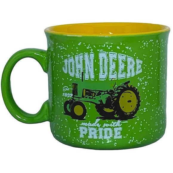 JOHN DEERE Jumbo Mug Made with Pride Officially Lic 21.5 oz Green Yellow Tractor - Picture 1 of 16